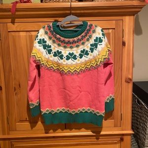 NWOT (came without tags) fair isle shamrock sweater size large